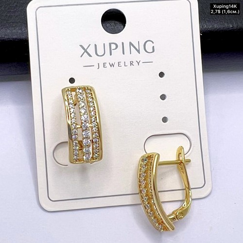 Сережки Xuping14К 10777 (1,6см.)